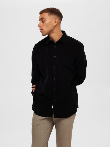 SELECTED HOMME Regularny krój Koszula 'Regowen' w kolorze czarny