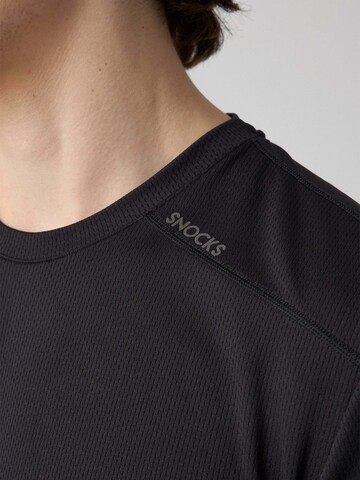 SNOCKS Funktionsshirt in Schwarz