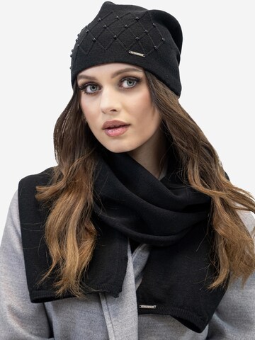 Vivisence Beanie '7002 Set' in Black: front