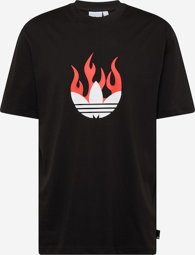 ADIDAS ORIGINALS T-Shirt en rouge orangé / noir / blanc, Vue avec produit
