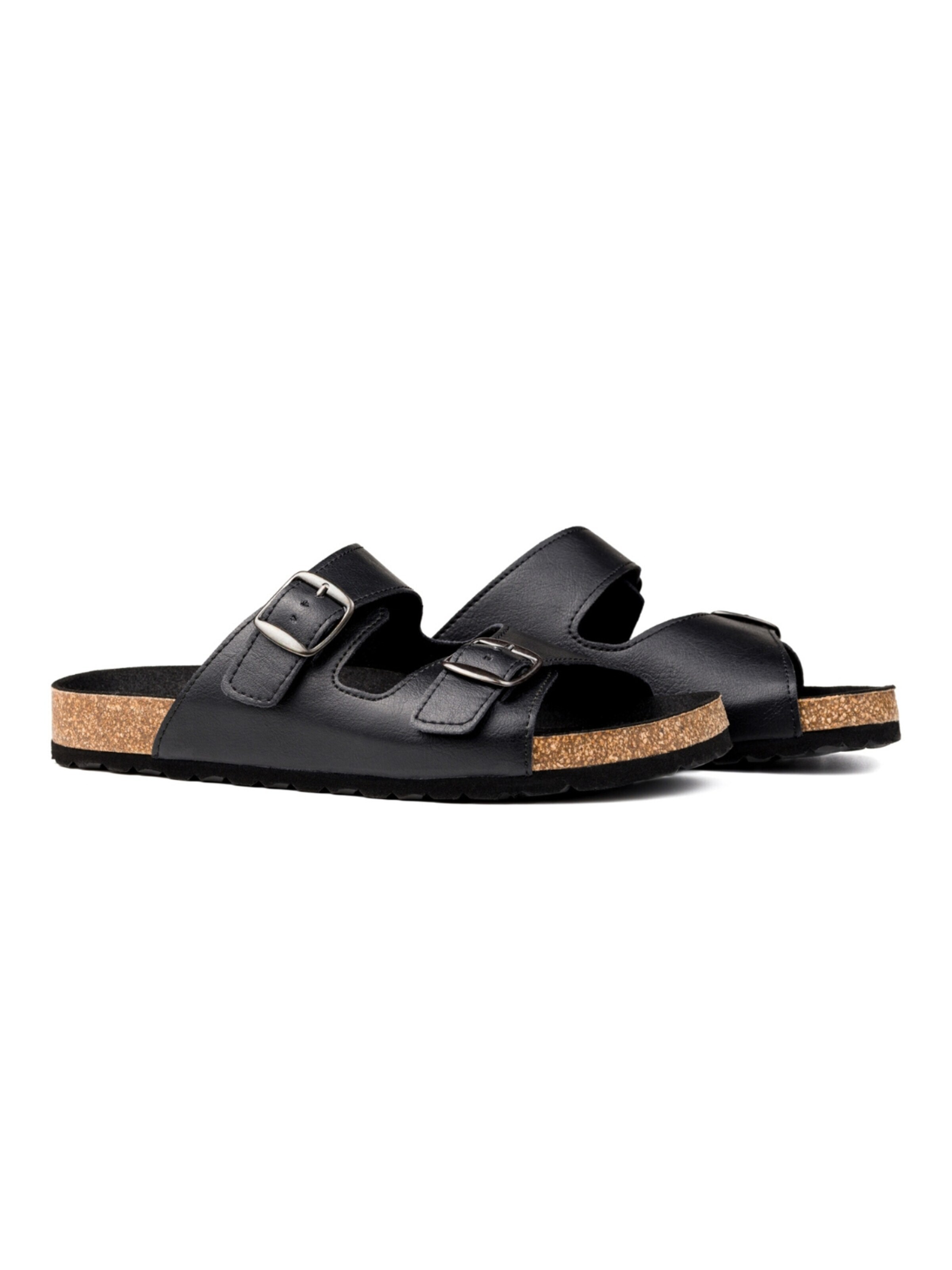 Ahinsa shoes Szandálok 'Pantolette Comfort' - fekete
