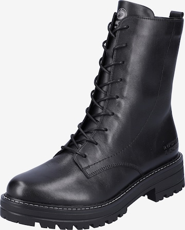 REMONTE Lace-Up Ankle Boots in Black: front