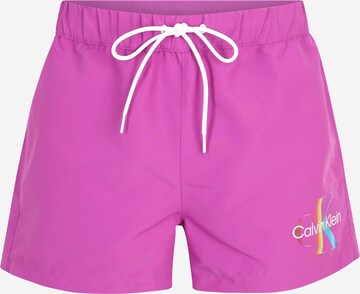 Calvin Klein Swimwear - Calções de banho em rosa: frente