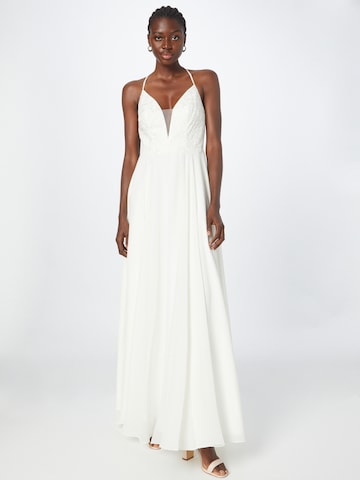 Laona Evening Dress in White: front