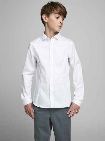 Coupe regular Chemise 'Parma' Jack & Jones Junior en blanc : devant