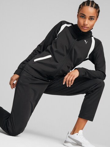 PUMA Trainingspak 'Classic' in Zwart: voorkant