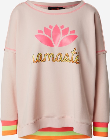 miss goodlifeSweater majica 'Namasté' - roza boja: prednji dio