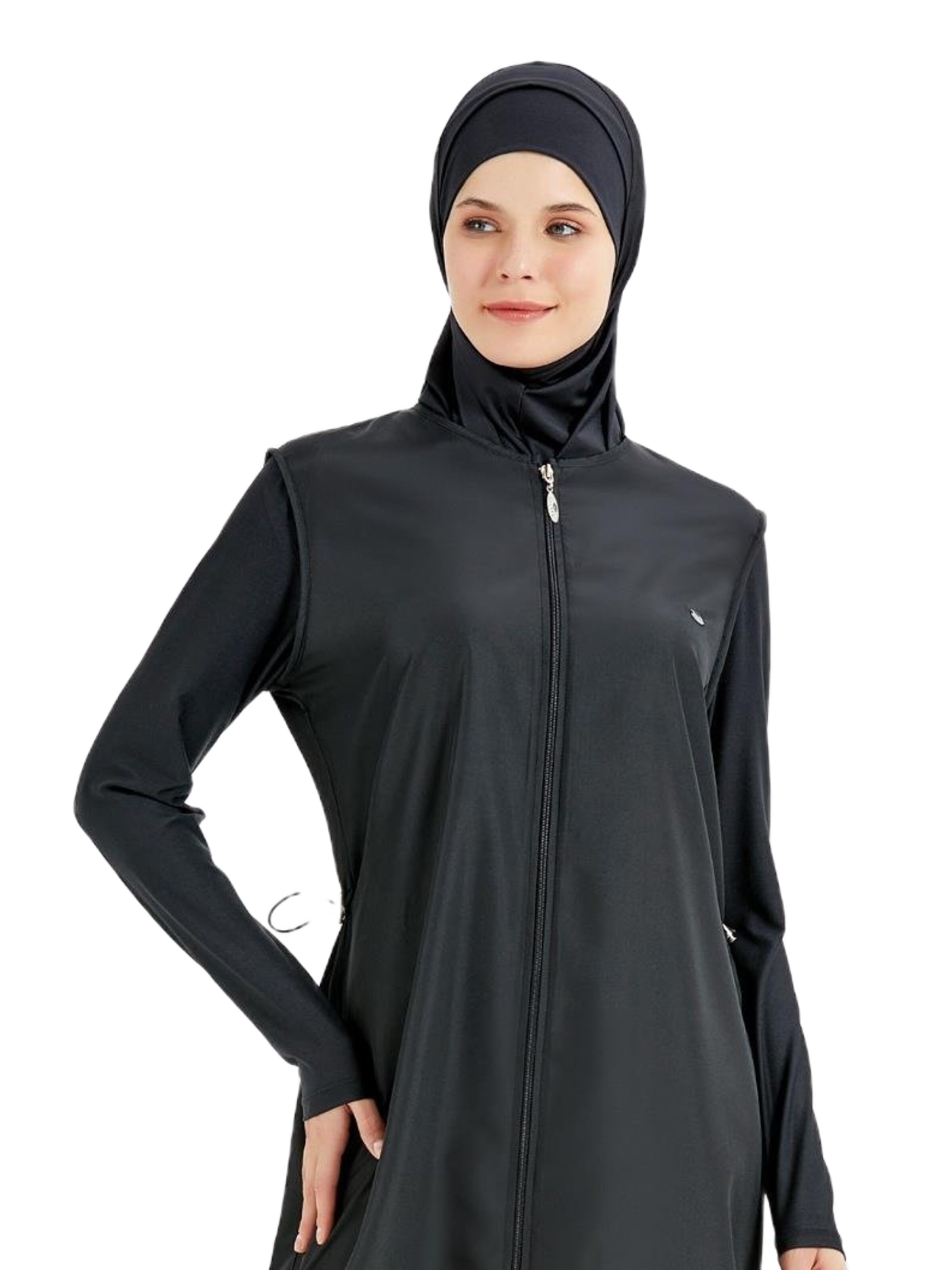 C&City Badeanzug 'Hijab' in Schwarz