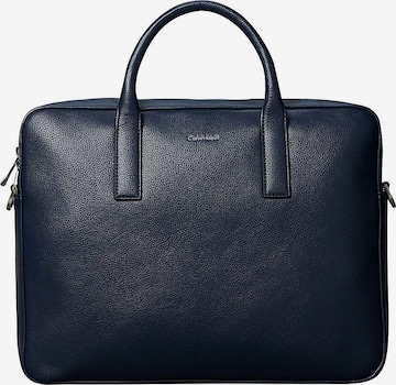 Sac d’ordinateur portable Calvin Klein en bleu : devant