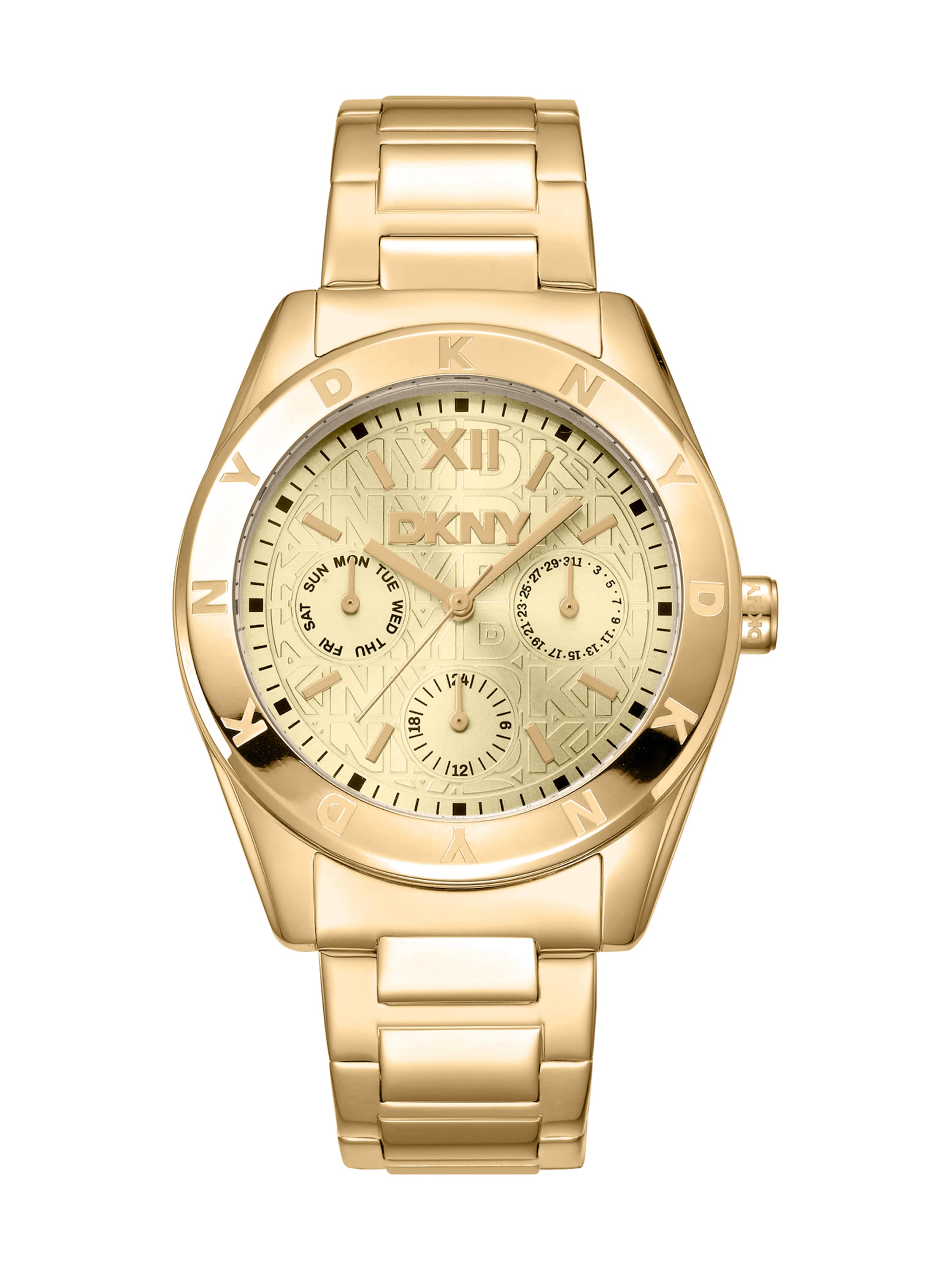 DKNY Quarzuhr 'Chambers Multi Sport' in Gold: Vorderseite