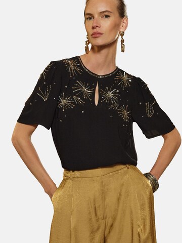 Chemisier love & roses en noir : devant