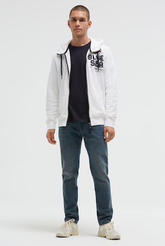 CAMP DAVID Zip-Up Hoodie in White