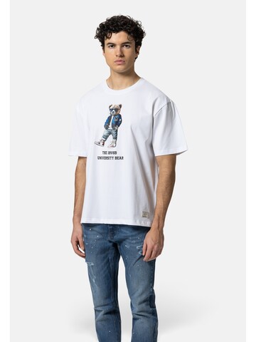19V69 ITALIA T-Shirt 'Tamaro Bear' in Weiß