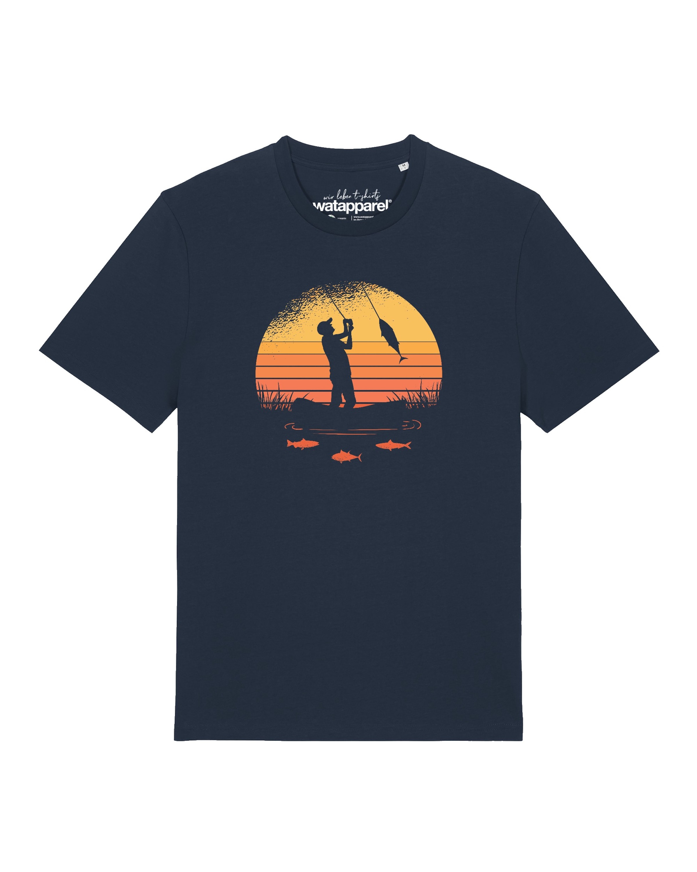 T-Shirt 'Angler' Watapparel en bleu : devant