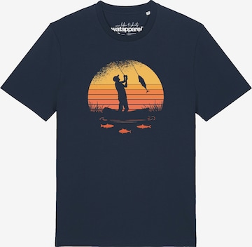 T-Shirt 'Angler' Watapparel en bleu : devant