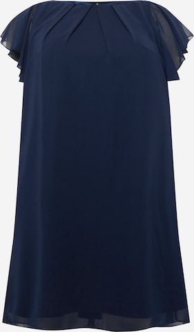 SWING Curve Cocktail Dress in Blue: front