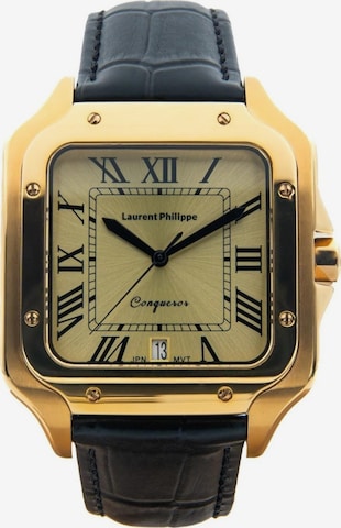 Montre à affichage analogique 'Phantom' Laurent Philippe en noir : devant