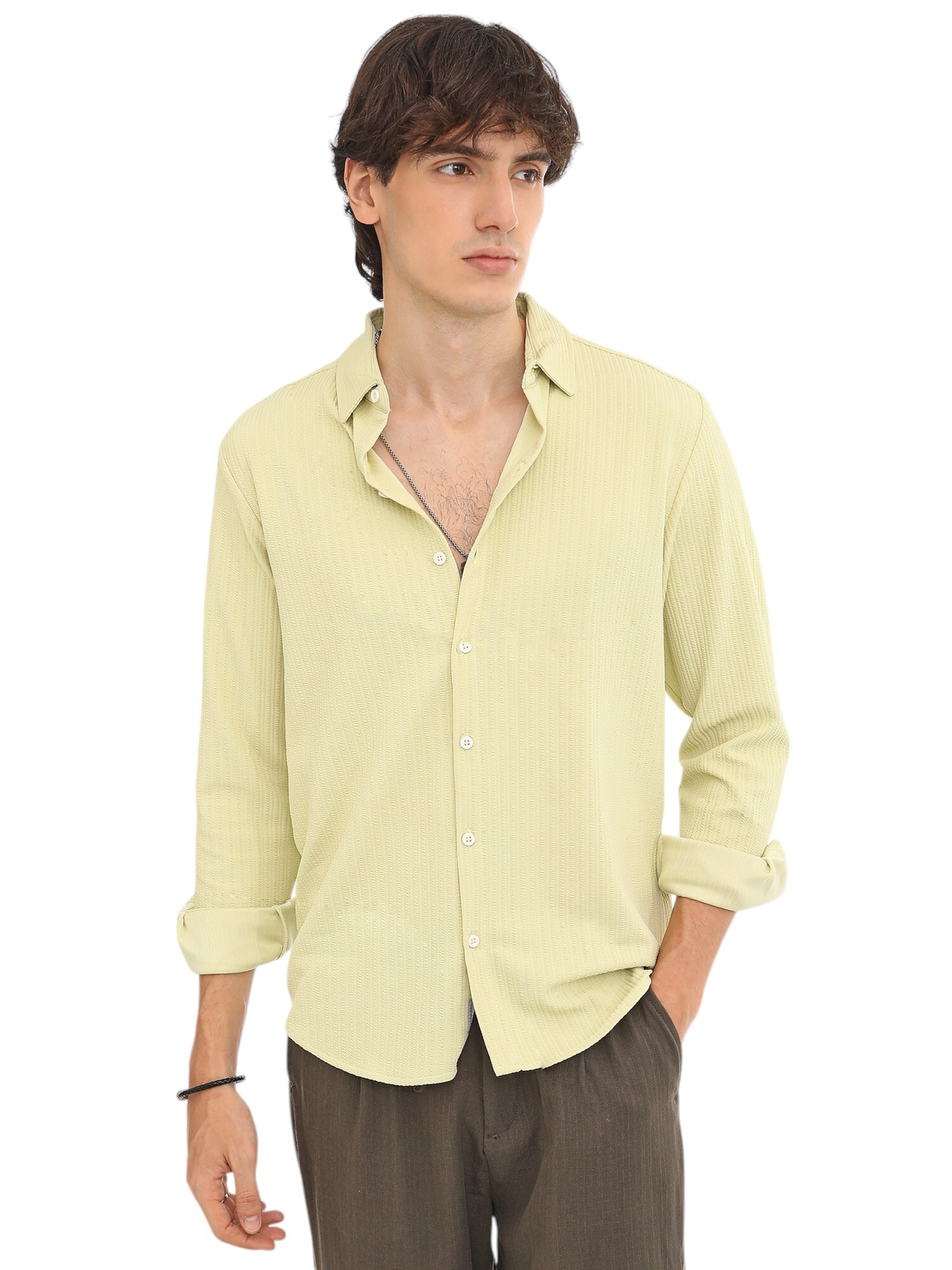 Regular fit Cămașă 'Thomasin' de la Campus Sutra pe verde: față