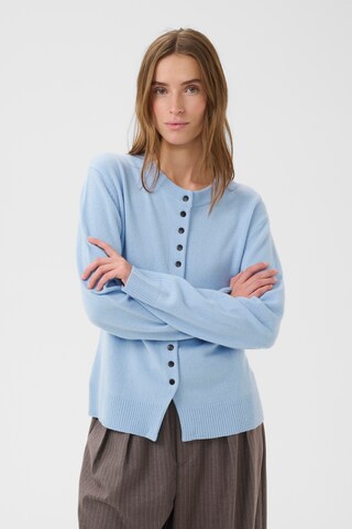 KAREN BY SIMONSEN Gebreid vest 'KBEtta' in Blauw: voorkant