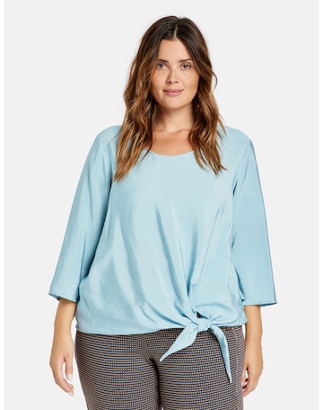 SAMOON - Blusa em azul: frente