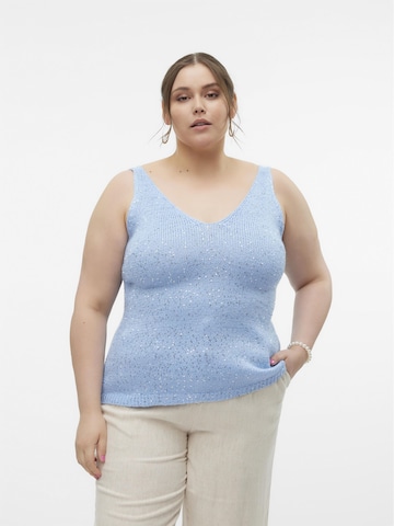 Vero Moda Curve Trui 'CLEILANI' in Blauw: voorkant
