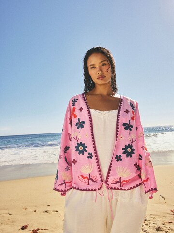 Veste mi-saison Next en rose : devant