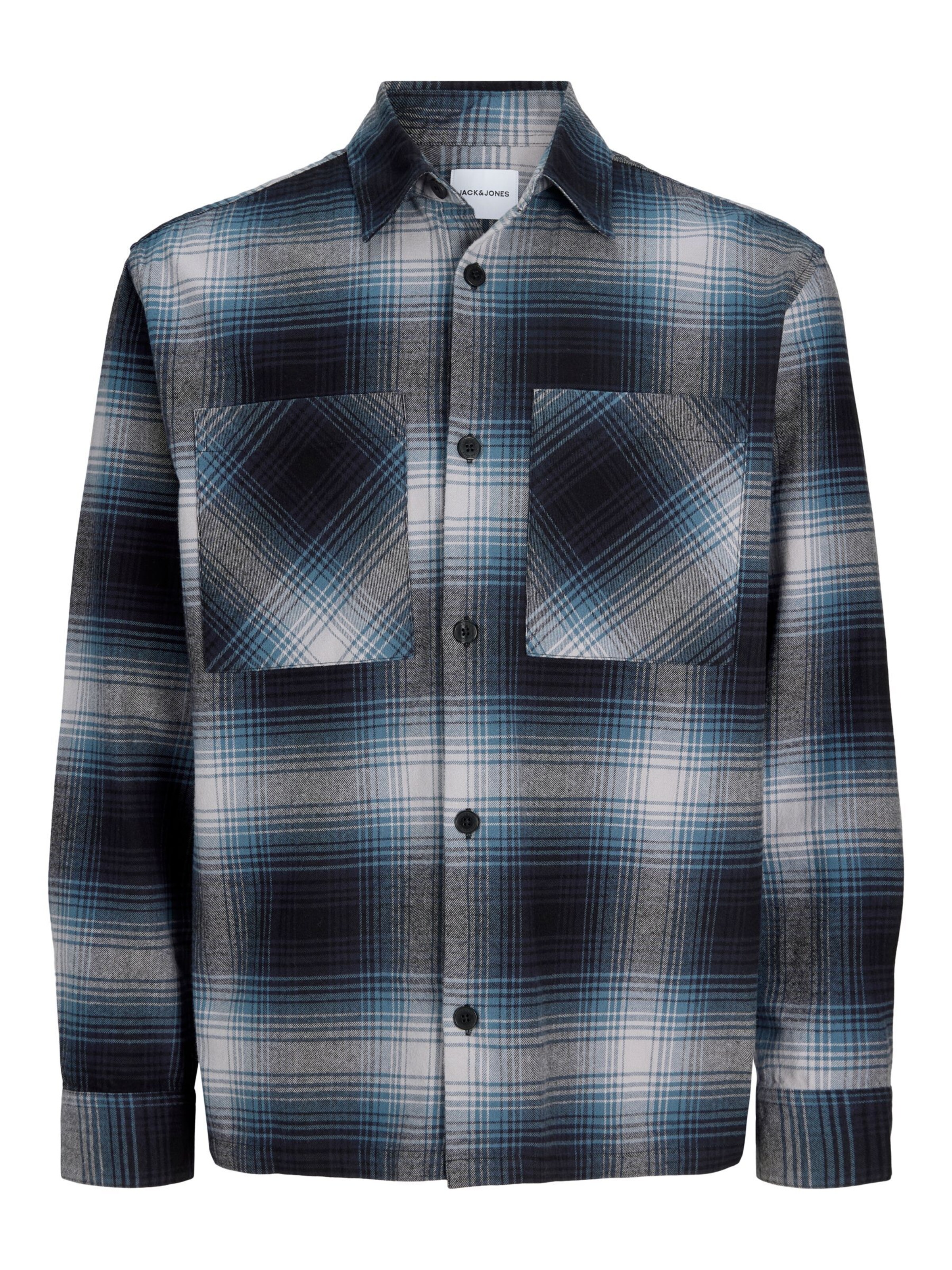 JACK & JONES Regular fit Button Up Shirt in Blue: front