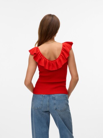 Tops en tricot 'VMSilje' VERO MODA en rouge
