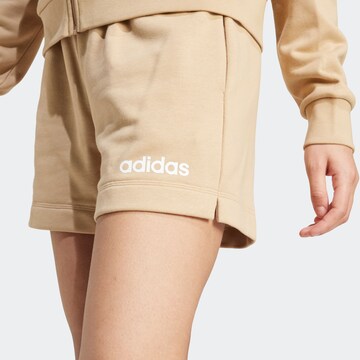 ADIDAS SPORTSWEAR Loose fit Workout Pants 'Essentials' in Beige: front