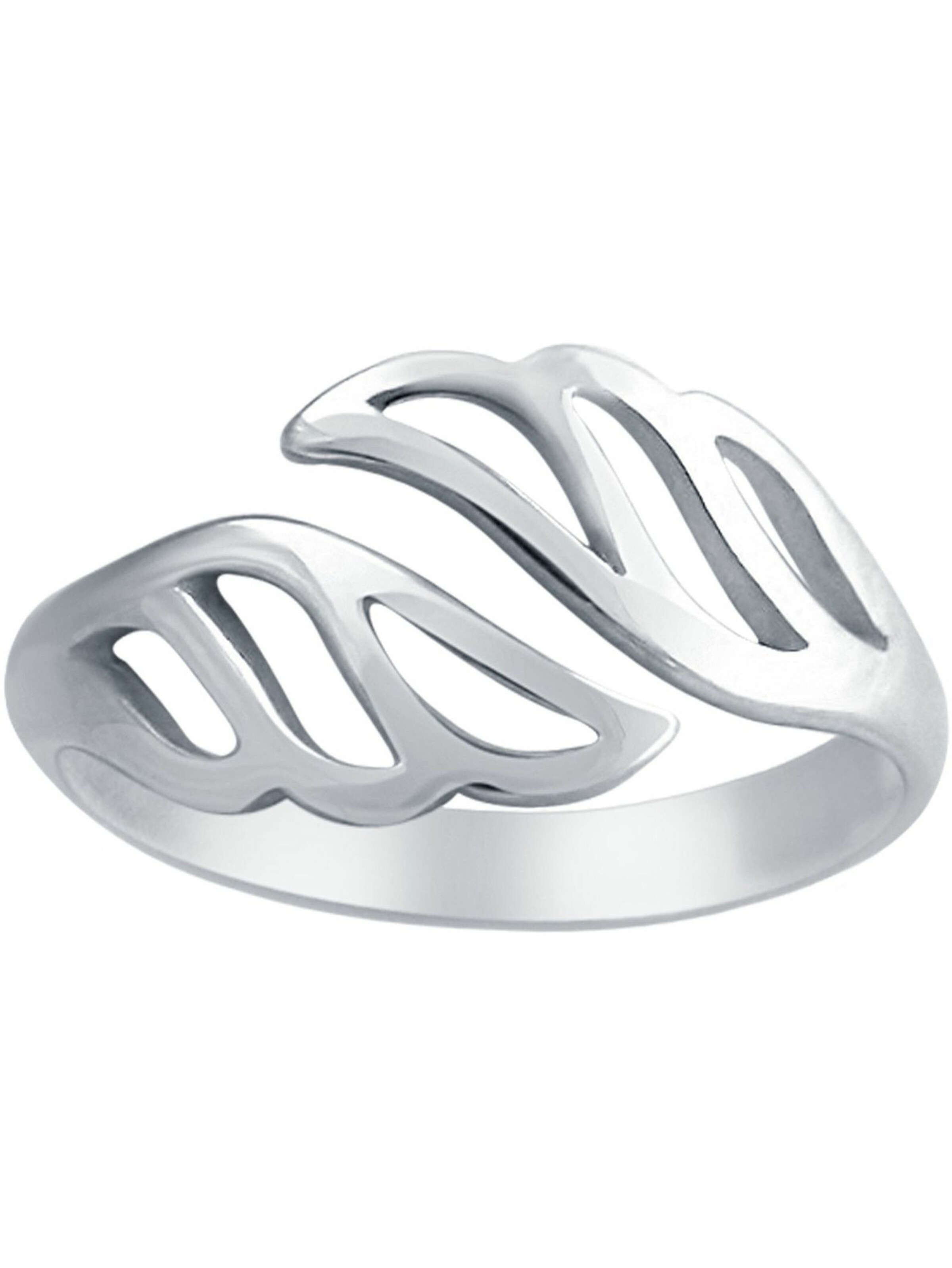 Gemshine Ring 'YOGA Lotusblume' in Silber: Vorderseite