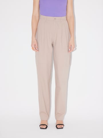 LeGer by Lena Gercke Pleat-Front Pants 'Irene' in Brown: front