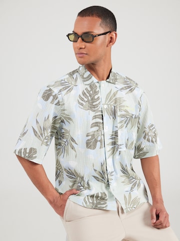 Comfort fit Camicia di Lindbergh in verde: frontale