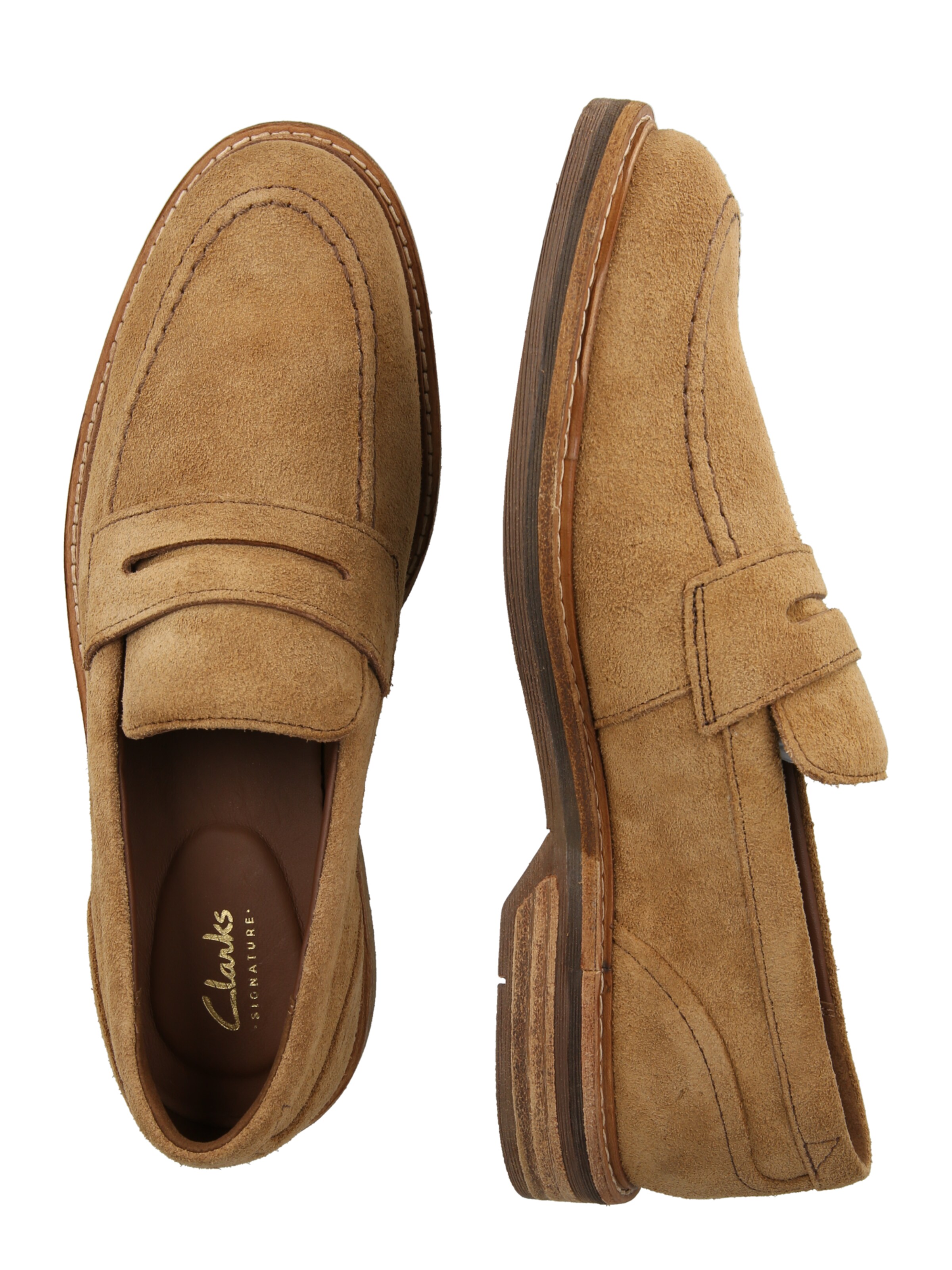CLARKS Slip-ons 'Aldwin' in Brown
