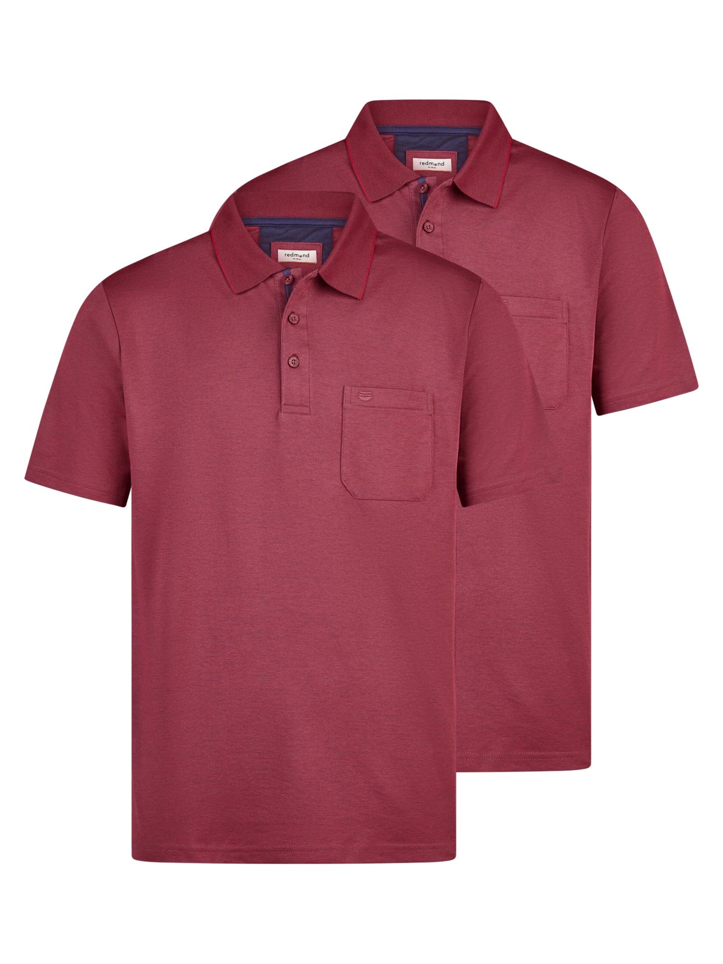redmond Shirt 'Basic'‌‌‌ in Rot: Vorderseite
