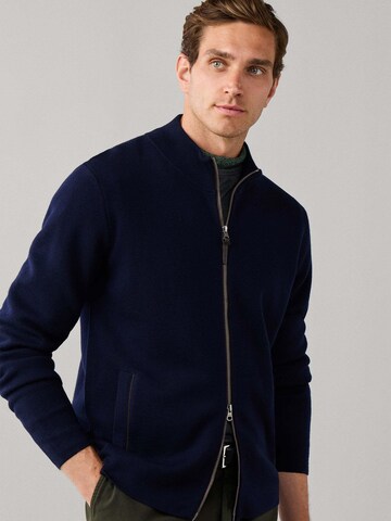 Hackett London Gebreid vest 'MILANO' in Blauw
