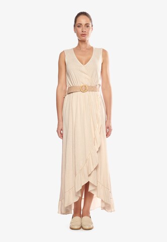 Le Temps Des Cerises Freizeitkleid in Beige: predná strana