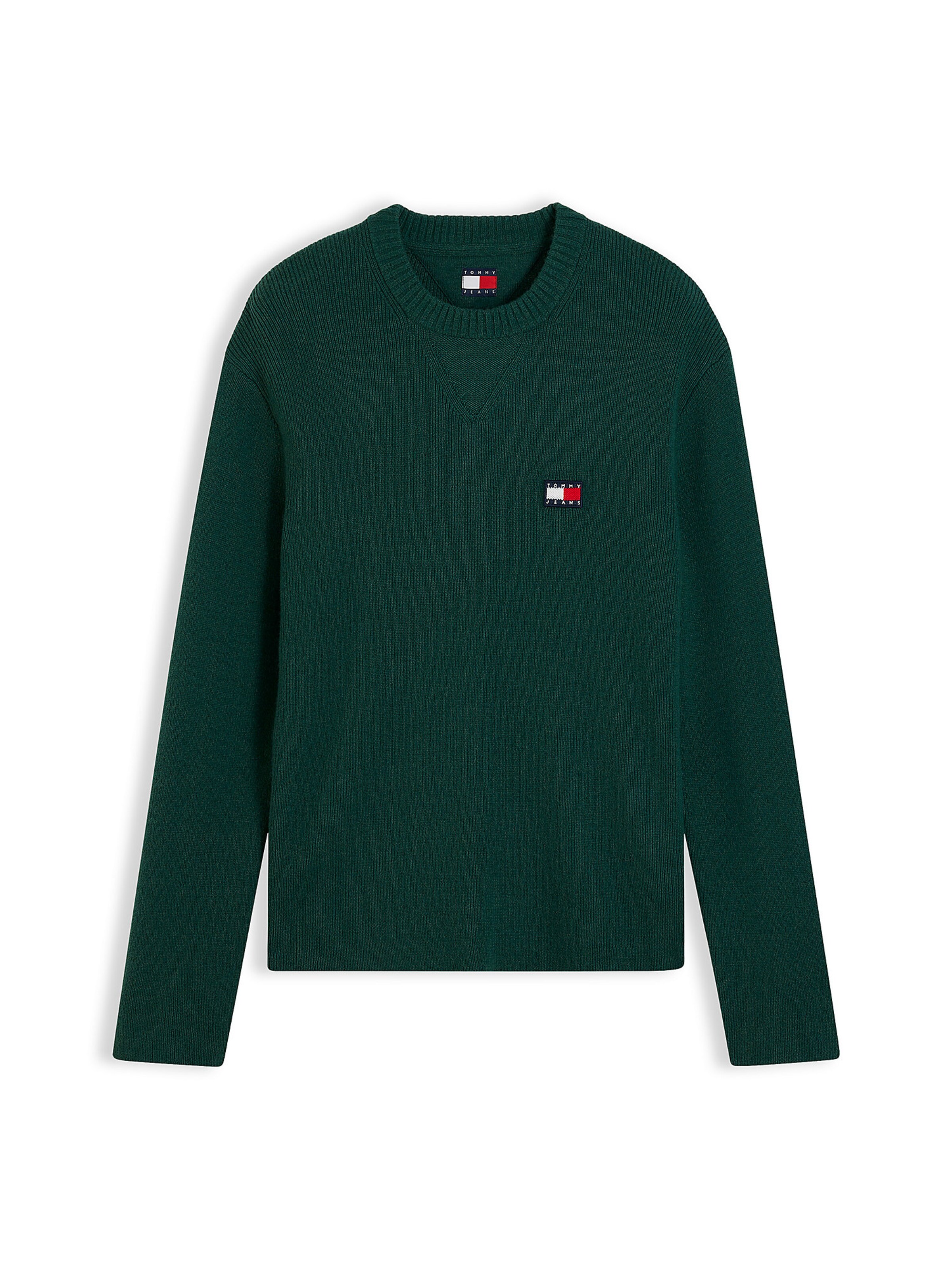Pull-over Tommy Jeans en vert : devant