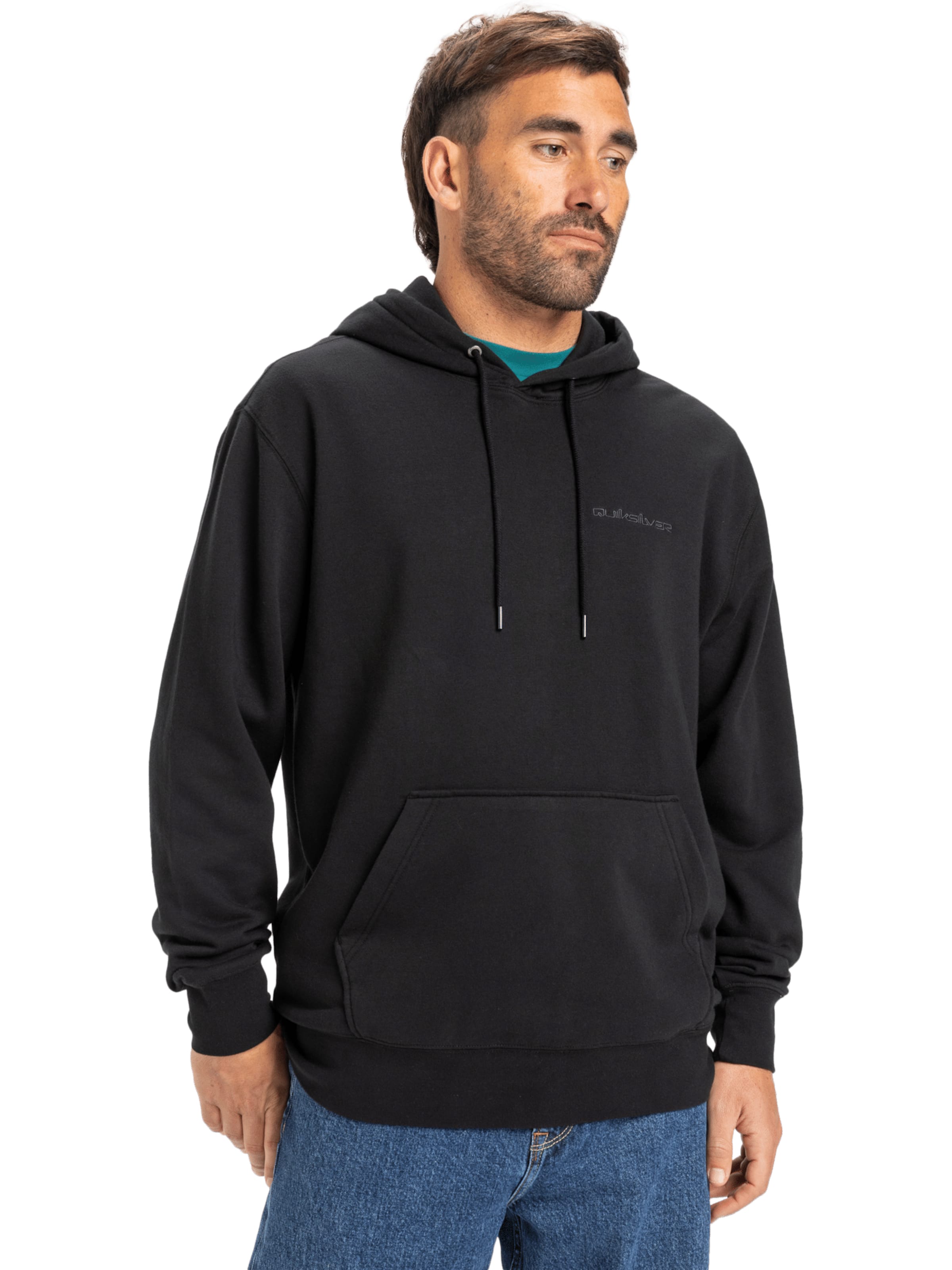 QUIKSILVER Sweatshirt 'Salt Water' in Black: front