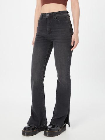NU-IN Flared Jeans in Black: front