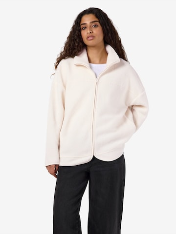 Noisy may Fleecejacke 'NMCOZY' in Weiß: Vorderseite