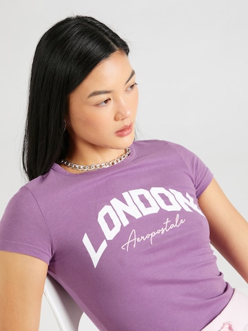 AÉROPOSTALE Koszulka 'LONDON' w kolorze fioletowy