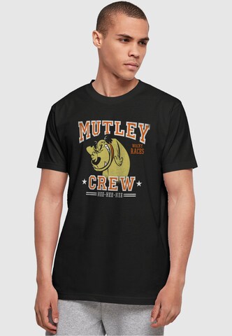 ABSOLUTE CULT Shirt 'Wacky Races - Mutley' in Zwart: voorkant