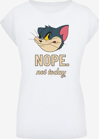 F4NT4STIC Shirt 'Tom and Jerry TV Serie Nope Not Today' in White: front