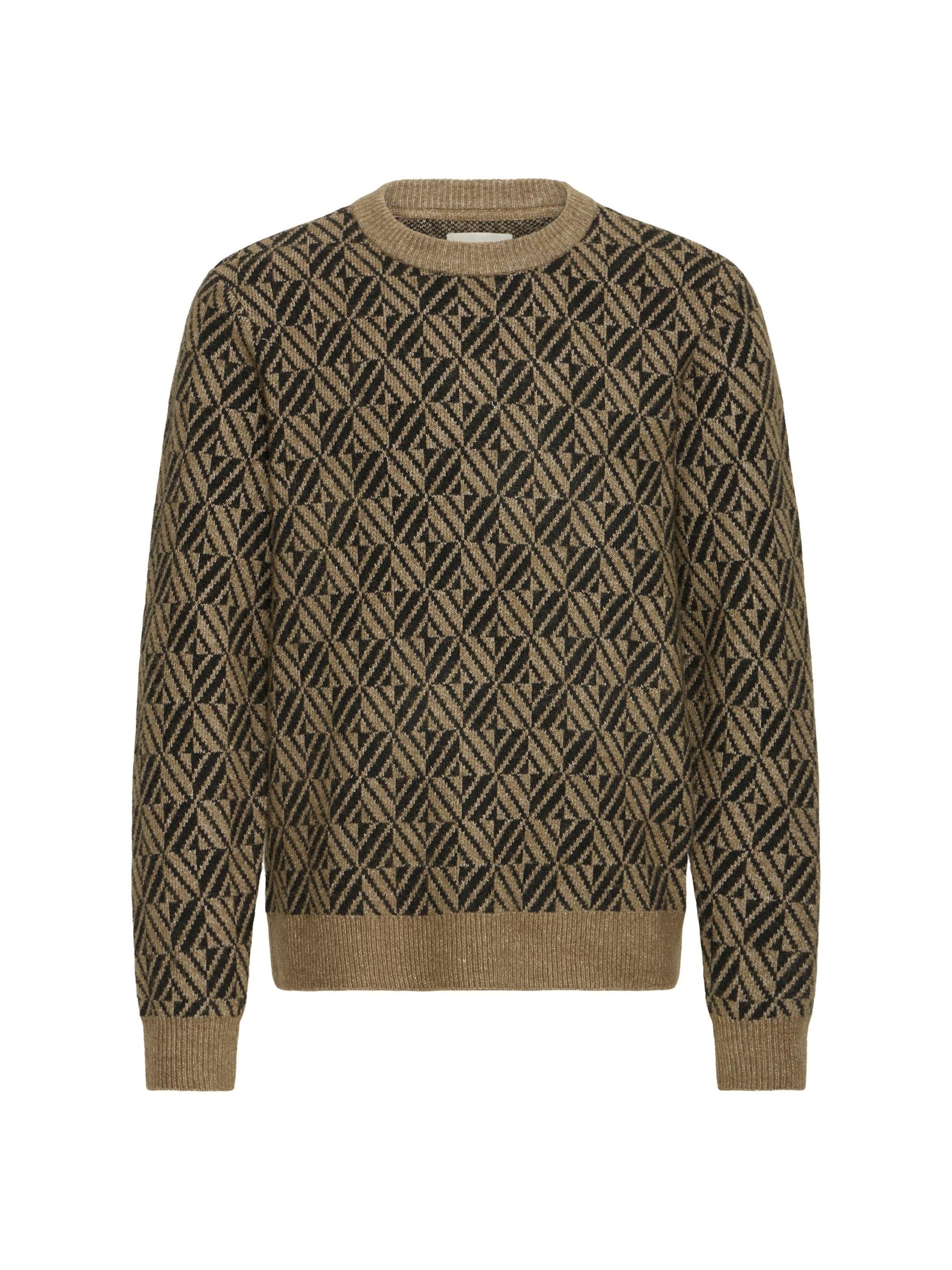 BLEND - Jersey 'BHBrono ONeck Knit' en marrón: frente