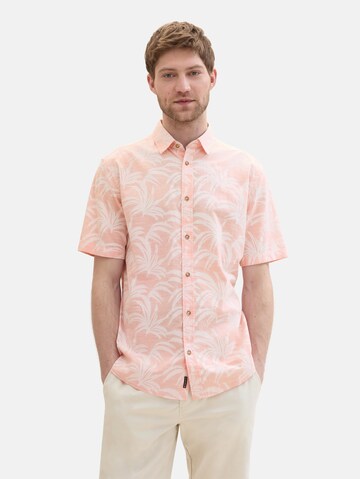 Coupe regular Chemise TOM TAILOR en orange : devant