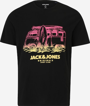 Maglietta 'ARUBA' di Jack & Jones Plus in nero: frontale