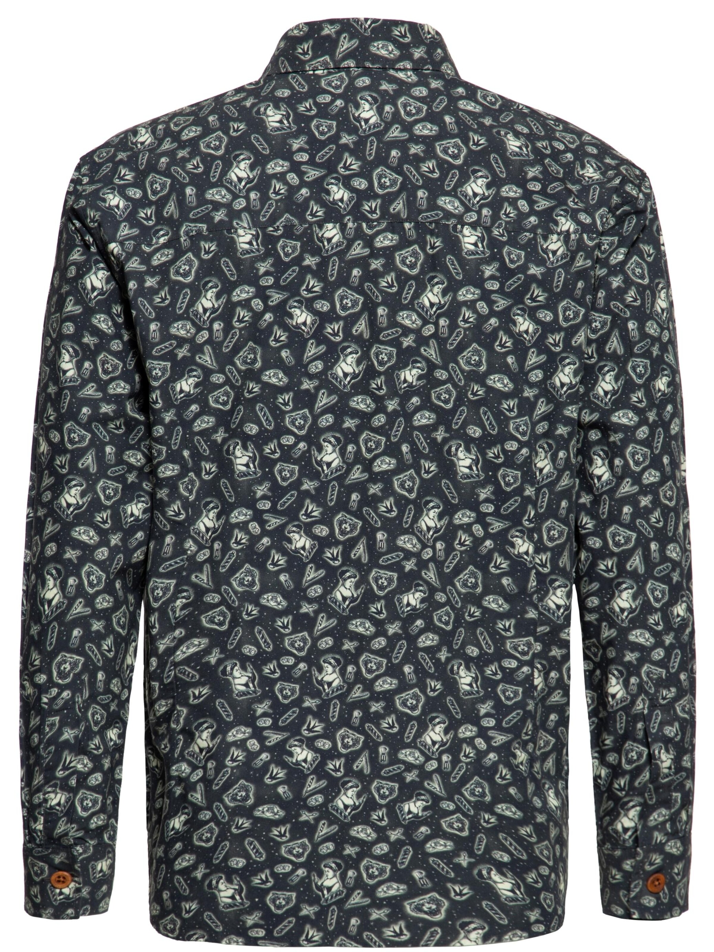 King Kerosin Regular Fit Hemd‌‌‌‌‌‌ in Schwarz