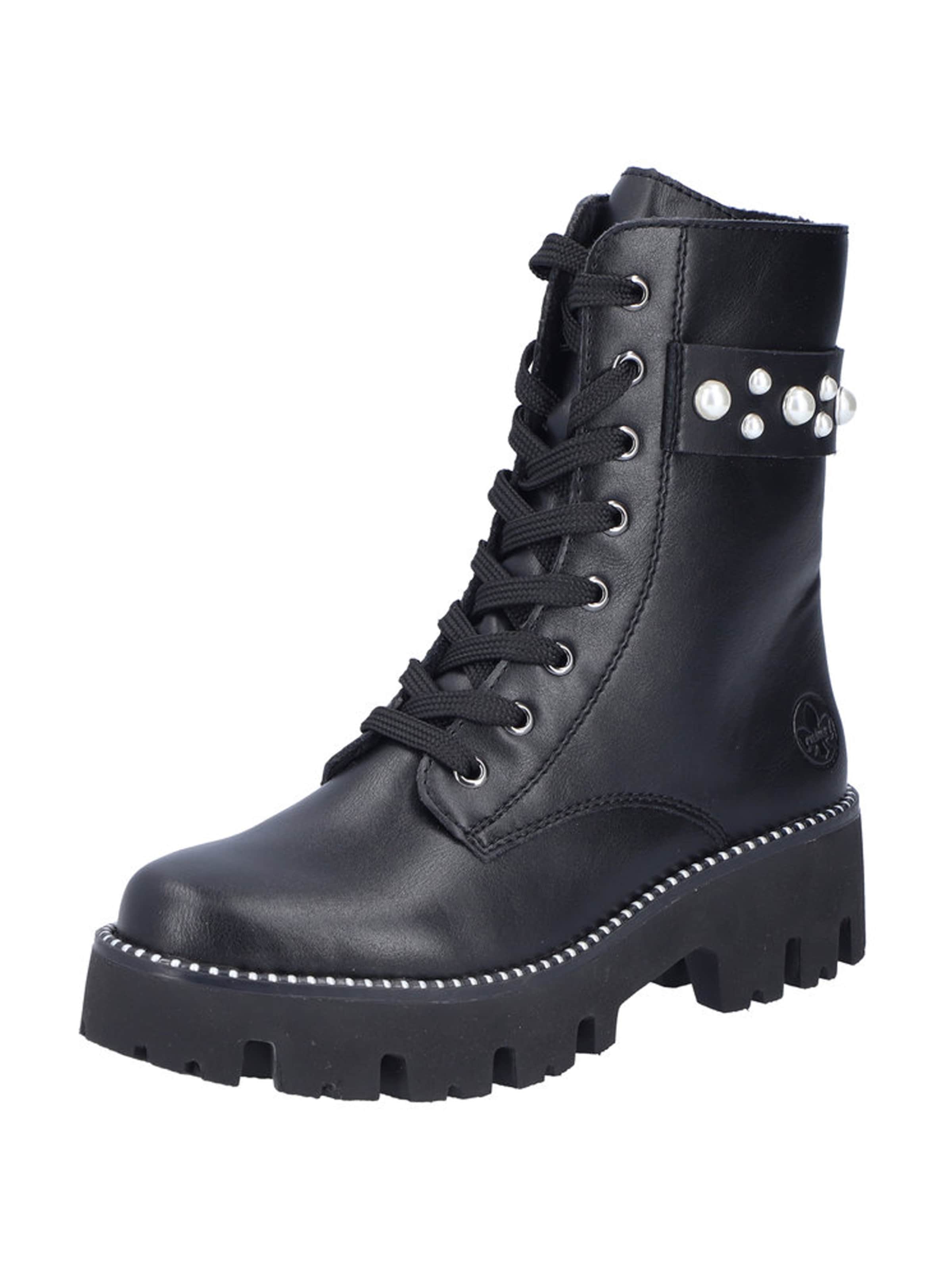 Bottines à lacets Rieker en noir : devant