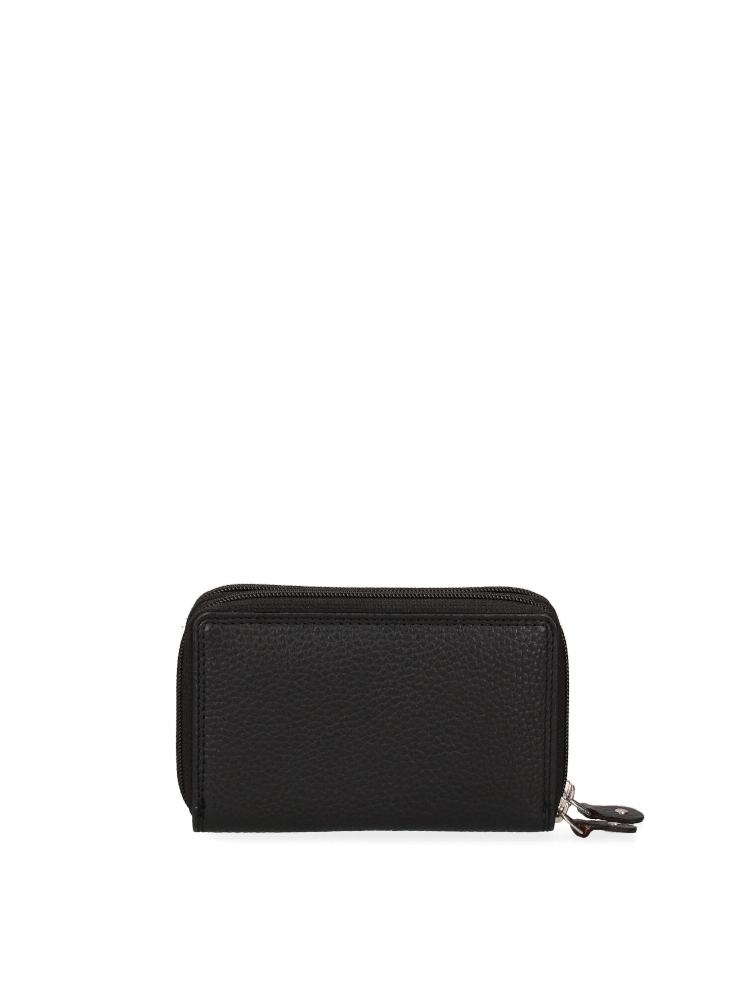 Portamonete di Renato Balestra in nero: frontale