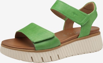 Sandales Tamaris Comfort en vert : devant